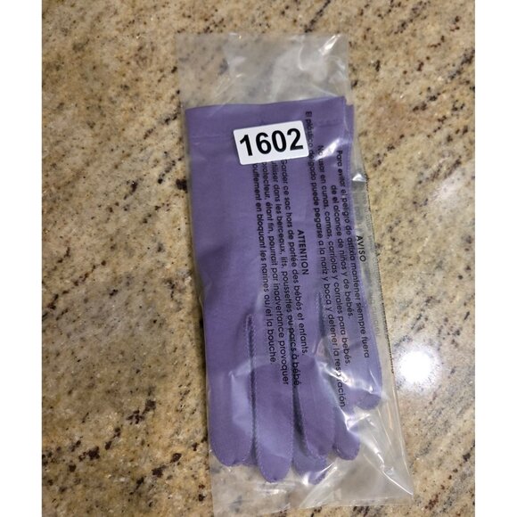 Vintage Womens Size S 6.5 Lilac Purple Formal 8" Wrist Gloves Cotton Stretch - Picture 12 of 12